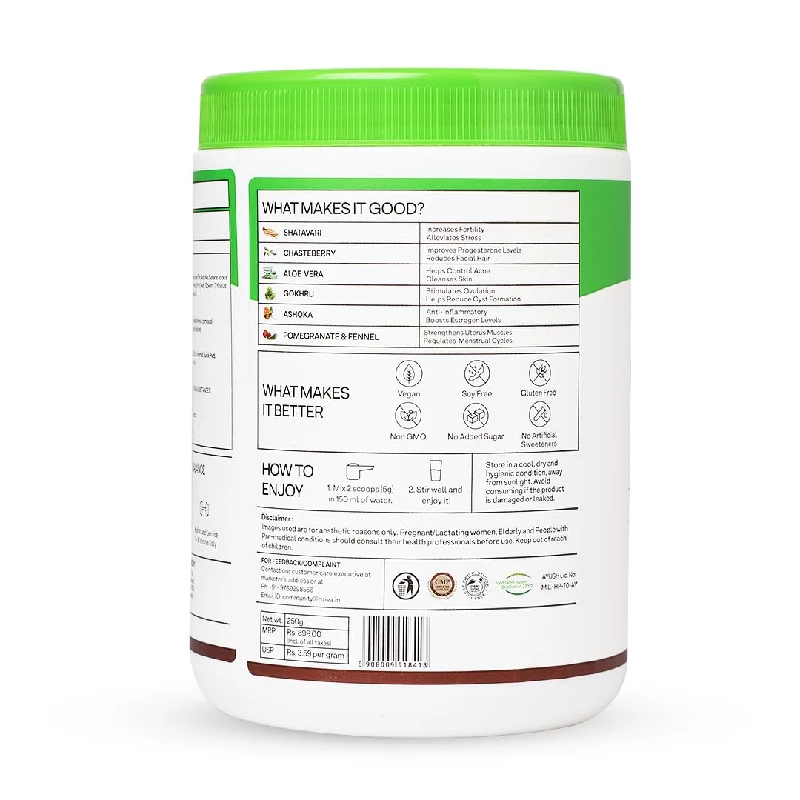 Oziva Plant Based HerBalance for PCOS Supplements for Women, 250 g-5.webp